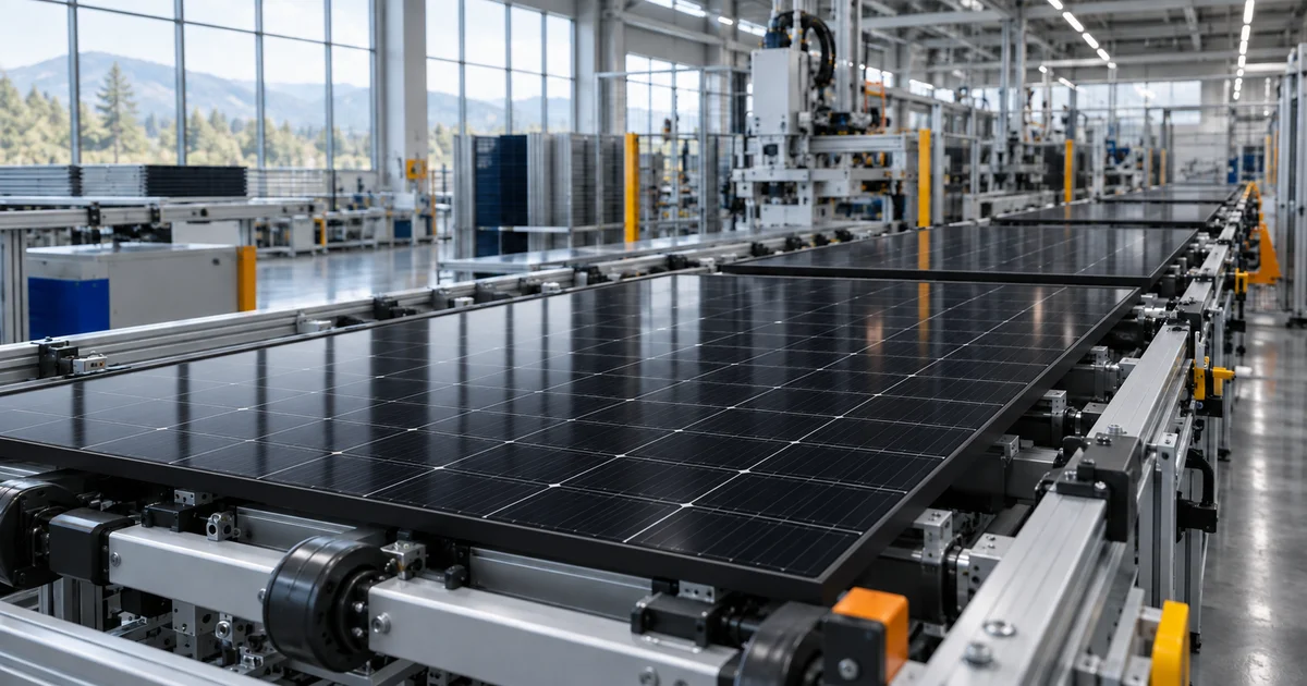 Modules bifaciaux à cadre noir sur une ligne d'assemblage