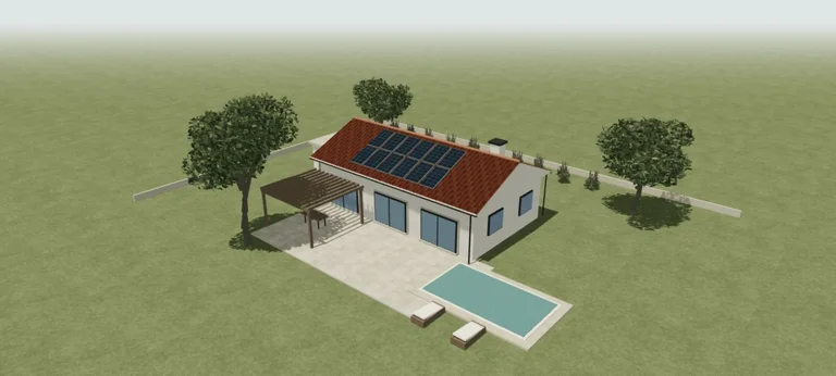 Aperçu de la villa fictive avant d’ouvrir la démonstration interactive